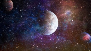 alan arka plan soyut. Gece gökyüzünde yıldızlar ve bulutsu. Nasa tarafından döşenmiş bu görüntü unsurları