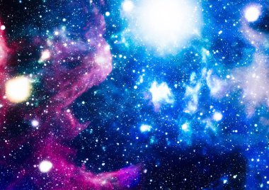 alan arka plan soyut. Gece gökyüzünde yıldızlar ve bulutsu. Nasa tarafından döşenmiş bu görüntü unsurları