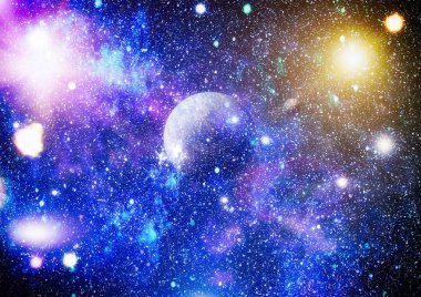 alan arka plan soyut. Gece gökyüzünde yıldızlar ve bulutsu. Nasa tarafından döşenmiş bu görüntü unsurları