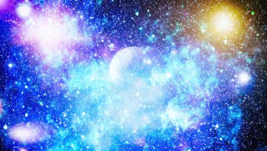 alan arka plan soyut. Gece gökyüzünde yıldızlar ve bulutsu. Nasa tarafından döşenmiş bu görüntü unsurları