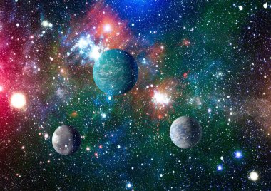 alan arka plan soyut. Gece gökyüzünde yıldızlar ve bulutsu. Nasa tarafından döşenmiş bu görüntü unsurları