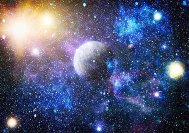 alan arka plan soyut. Gece gökyüzünde yıldızlar ve bulutsu. Nasa tarafından döşenmiş bu görüntü unsurları