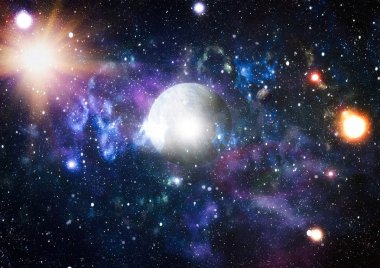 alan arka plan soyut. Gece gökyüzünde yıldızlar ve bulutsu. Nasa tarafından döşenmiş bu görüntü unsurları