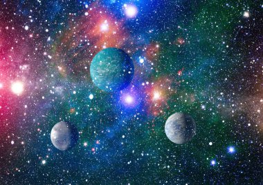 alan arka plan soyut. Gece gökyüzünde yıldızlar ve bulutsu. Nasa tarafından döşenmiş bu görüntü unsurları