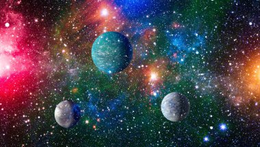 alan arka plan soyut. Gece gökyüzünde yıldızlar ve bulutsu. Nasa tarafından döşenmiş bu görüntü unsurları