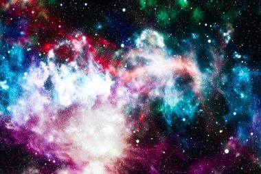 Parlak yıldız bulutsu. Uzak galaksi. Soyut resim. Nasa tarafından döşenmiş bu görüntü unsurları.