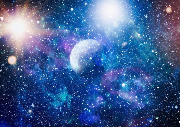 abstract space background. Night sky with stars and nebula. Elements of this image furnished by NASA