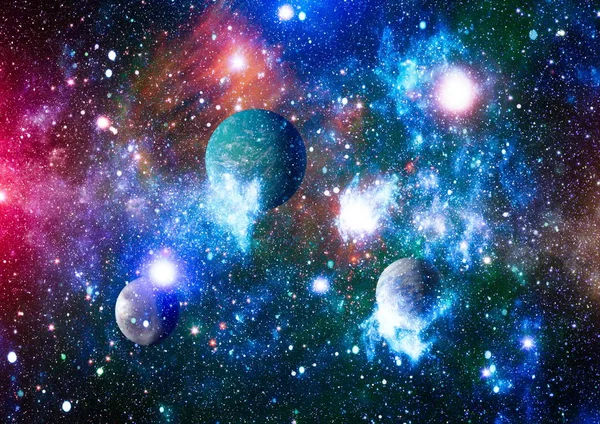 Abstrakta Utrymme Bakgrund Natthimlen Med Stjärnor Och Nebula Delar Denna — Stockfoto