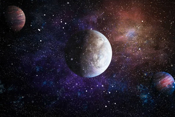 Espace Abstrait Fond Ciel Nocturne Avec Étoiles Nébuleuse Éléments Cette — Photo