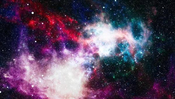 Ljusa Stjärnor Nebulosa Avlägsen Galax Abstrakt Bild Delar Denna Bild — Stockfoto