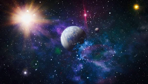 Fényes Csillag Köd Távoli Galaxisban Absztrakt Képet Kép Nasa Berendezett — Stock Fotó