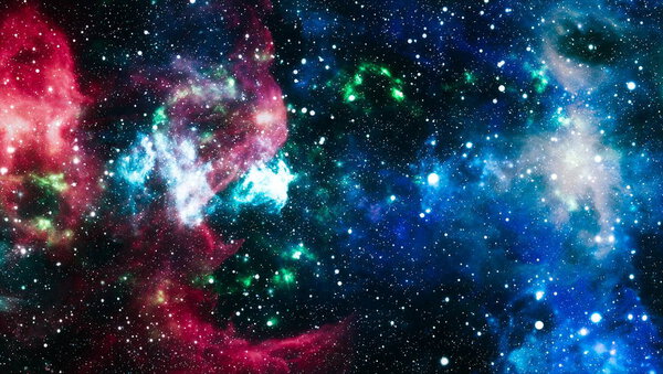 Bright Star Nebula. Distant galaxy. Abstract image. Elements of this image furnished by NASA.