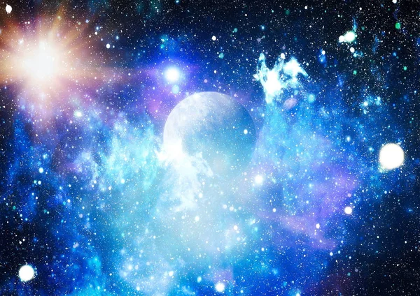 Яскрава Зірка Туманність Віддалена Галактика Анотація Зображень Елементи Цього Зображенні — стокове фото