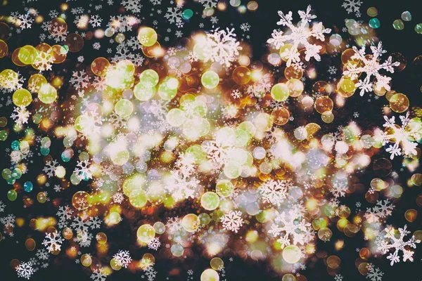 Illuminazione Circolare Natale Bokeh Che Celebra Nuovo Anno Astratto — Foto Stock