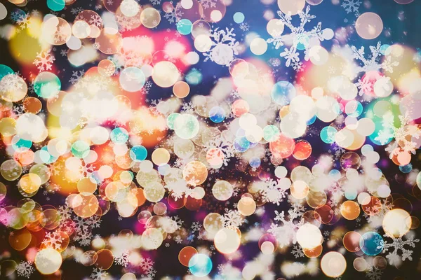 Рождественское Круглое Освещение Боке Празднование Нового Года Абстрактно — стоковое фото