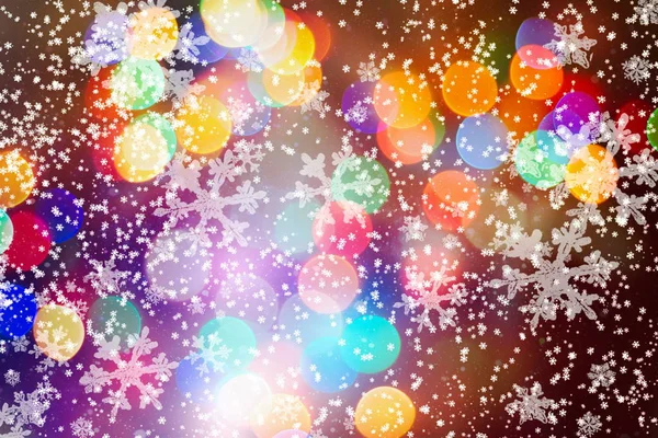 Brilhante Brilho Lâmpadas Luzes Fundo Borrão Natal Papel Parede Decorações — Fotografia de Stock