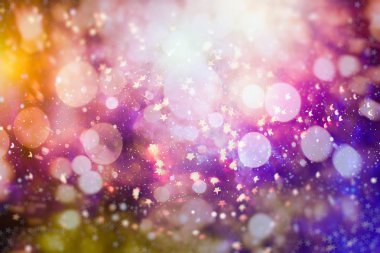 Bokeh soyut dokusu. Renkli. Odaklanmamış arka plan. Bulanık parlak ışık. Dairesel noktalar.