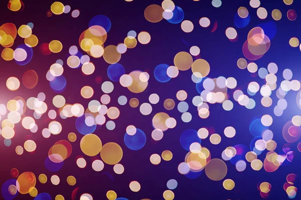 Festive Background Natural Bokeh Bright Golden Lights — Stock Photo, Image