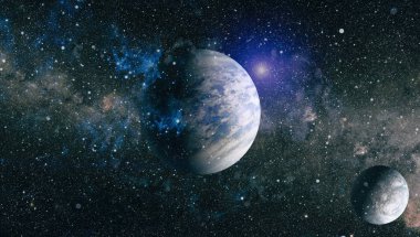 Derin uzay bulunan sarmal gökada. Nasa tarafından döşenmiş bu görüntü unsurları.