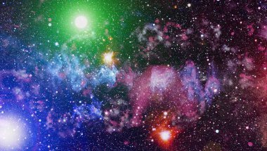 Derin uzay bulunan sarmal gökada. Nasa tarafından döşenmiş bu görüntü unsurları.