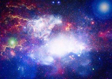 Uzaydaki gezegenler, yıldızlar ve galaksiler uzay keşiflerinin güzelliğini gösteriyor. NASA tarafından döşenmiş elementler