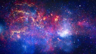 Uzaydaki gezegenler, yıldızlar ve galaksiler uzay keşiflerinin güzelliğini gösteriyor. NASA tarafından döşenmiş elementler
