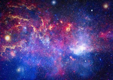 Uzaydaki gezegenler, yıldızlar ve galaksiler uzay keşiflerinin güzelliğini gösteriyor. NASA tarafından döşenmiş elementler