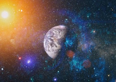 Derin uzay bulunan sarmal gökada. Nasa tarafından döşenmiş bu görüntü unsurları.