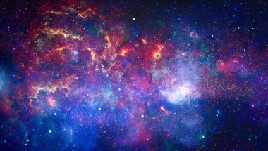 Uzaydaki gezegenler, yıldızlar ve galaksiler uzay keşiflerinin güzelliğini gösteriyor. NASA tarafından döşenmiş elementler