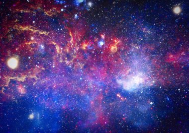 Uzaydaki gezegenler, yıldızlar ve galaksiler uzay keşiflerinin güzelliğini gösteriyor. NASA tarafından döşenmiş elementler