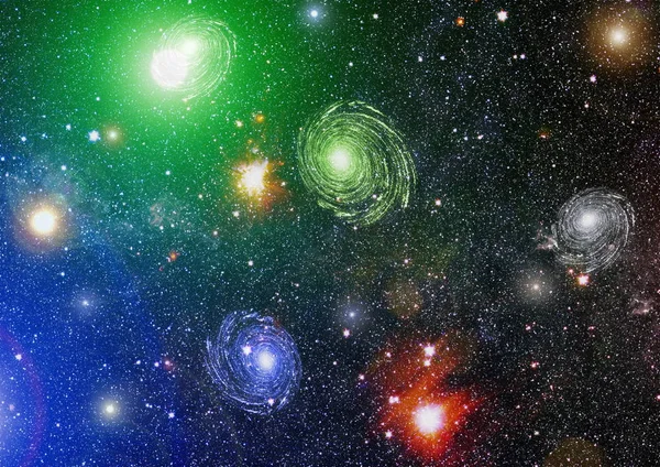 Spirálgalaxis Mély Űrben Kép Nasa Berendezett Elemei — Stock Fotó