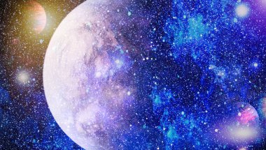 Derin uzay bulunan sarmal gökada. Nasa tarafından döşenmiş bu görüntü unsurları.