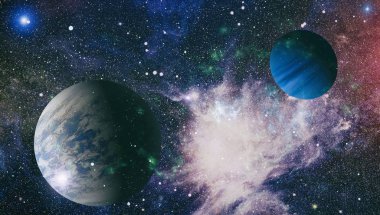 Derin uzay bulunan sarmal gökada. Nasa tarafından döşenmiş bu görüntü unsurları.