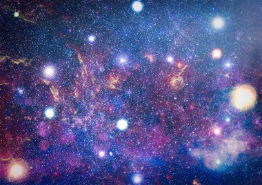 Uzaydaki gezegenler, yıldızlar ve galaksiler uzay keşiflerinin güzelliğini gösteriyor. NASA tarafından döşenmiş elementler