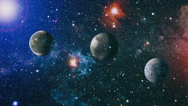 Derin uzay bulunan sarmal gökada. Nasa tarafından döşenmiş bu görüntü unsurları.