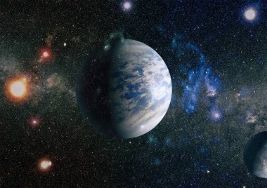 Derin uzay bulunan sarmal gökada. Nasa tarafından döşenmiş bu görüntü unsurları.