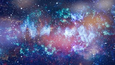 Uzaydaki gezegenler, yıldızlar ve galaksiler uzay keşiflerinin güzelliğini gösteriyor. NASA tarafından döşenmiş elementler