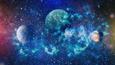 Derin uzay bulunan sarmal gökada. Nasa tarafından döşenmiş bu görüntü unsurları.