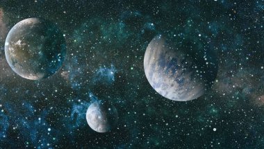 Derin uzay bulunan sarmal gökada. Nasa tarafından döşenmiş bu görüntü unsurları.