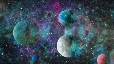 Derin uzay bulunan sarmal gökada. Nasa tarafından döşenmiş bu görüntü unsurları.