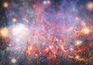 Uzaydaki gezegenler, yıldızlar ve galaksiler uzay keşiflerinin güzelliğini gösteriyor. NASA tarafından döşenmiş elementler