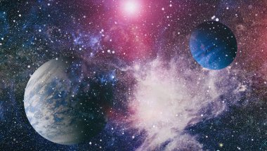 Derin uzay bulunan sarmal gökada. Nasa tarafından döşenmiş bu görüntü unsurları.