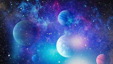 Derin uzay bulunan sarmal gökada. Nasa tarafından döşenmiş bu görüntü unsurları.