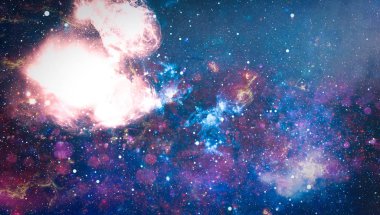 Uzaydaki gezegenler, yıldızlar ve galaksiler uzay keşiflerinin güzelliğini gösteriyor. NASA tarafından döşenmiş elementler