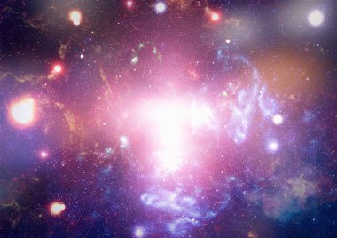 Uzaydaki gezegenler, yıldızlar ve galaksiler uzay keşiflerinin güzelliğini gösteriyor. NASA tarafından döşenmiş elementler