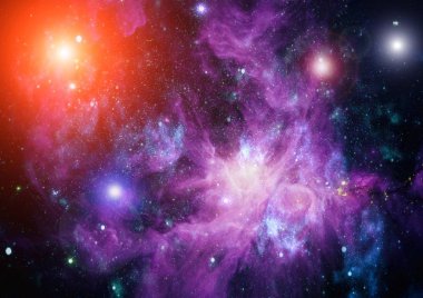 Uzaydaki gezegenler, yıldızlar ve galaksiler uzay keşiflerinin güzelliğini gösteriyor. NASA tarafından döşenmiş elementler