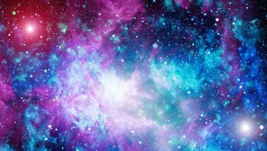 Uzaydaki gezegenler, yıldızlar ve galaksiler uzay keşiflerinin güzelliğini gösteriyor. NASA tarafından döşenmiş elementler