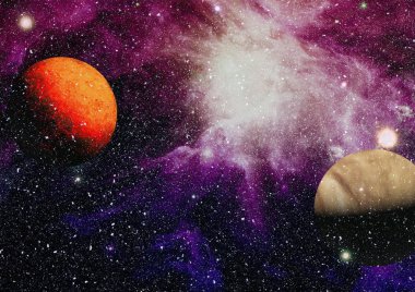 Derin uzay bulunan sarmal gökada. Nasa tarafından döşenmiş bu görüntü unsurları.