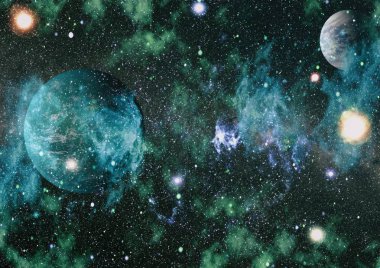 Derin uzay bulunan sarmal gökada. Nasa tarafından döşenmiş bu görüntü unsurları.