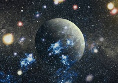 Derin uzay bulunan sarmal gökada. Nasa tarafından döşenmiş bu görüntü unsurları.